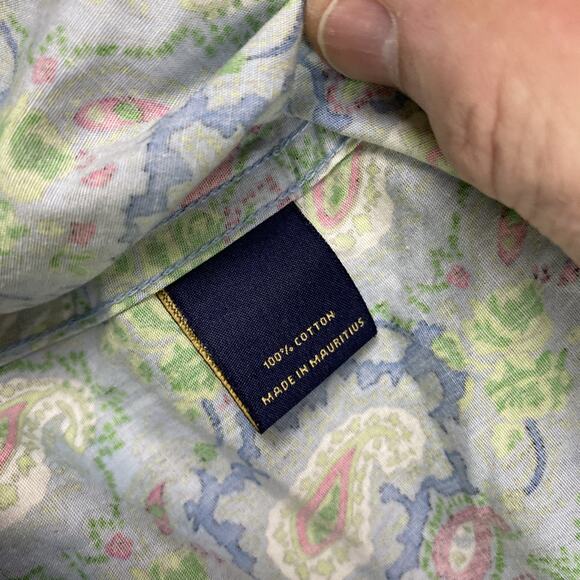 Cremieux Shirt Men Small Paisley Colorful Button Short Slv Flip Cuff NWT - Picture 9 of 10